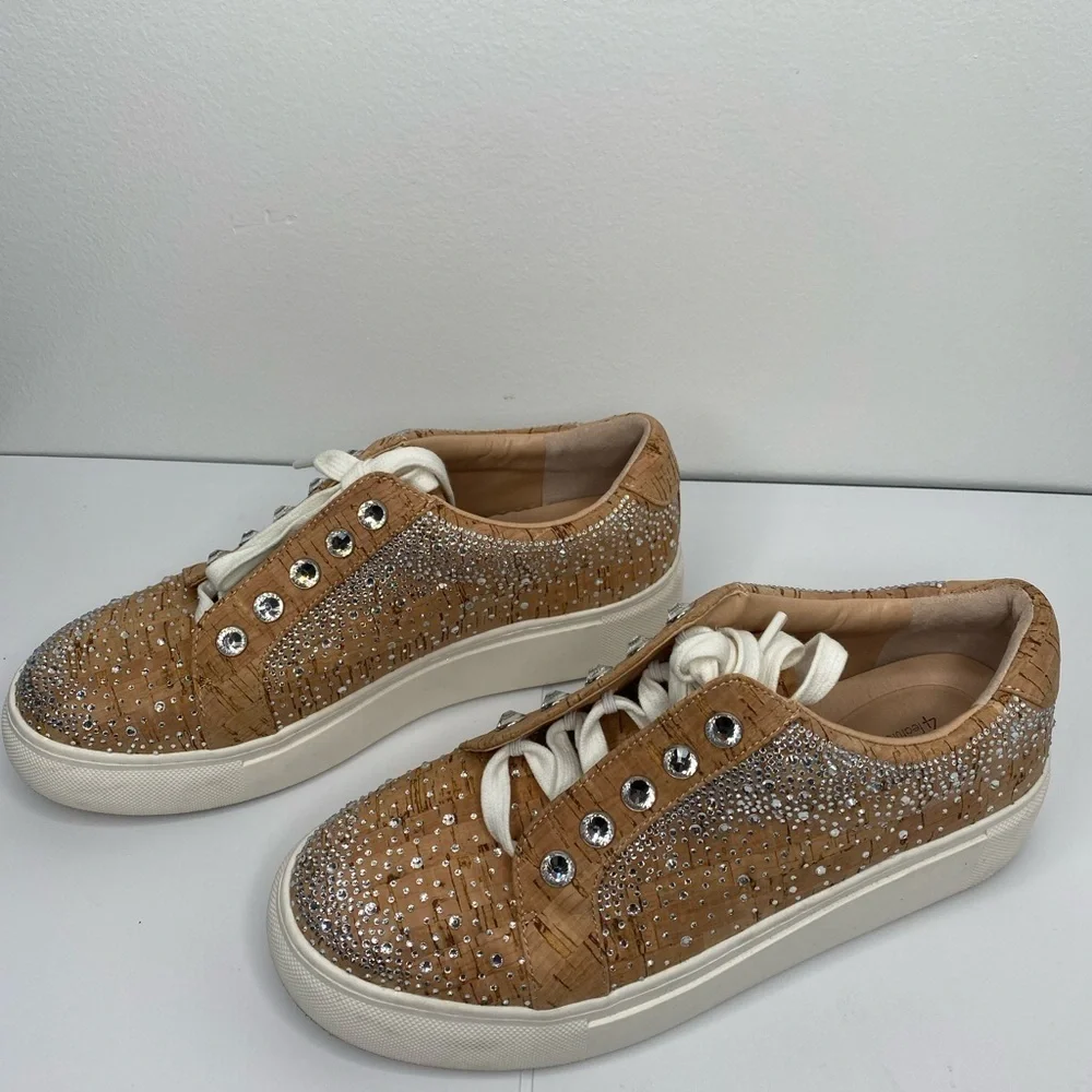 ALEX MARIE 4 Feature Technology Cork Sneaker Bling Embellished Sparkle